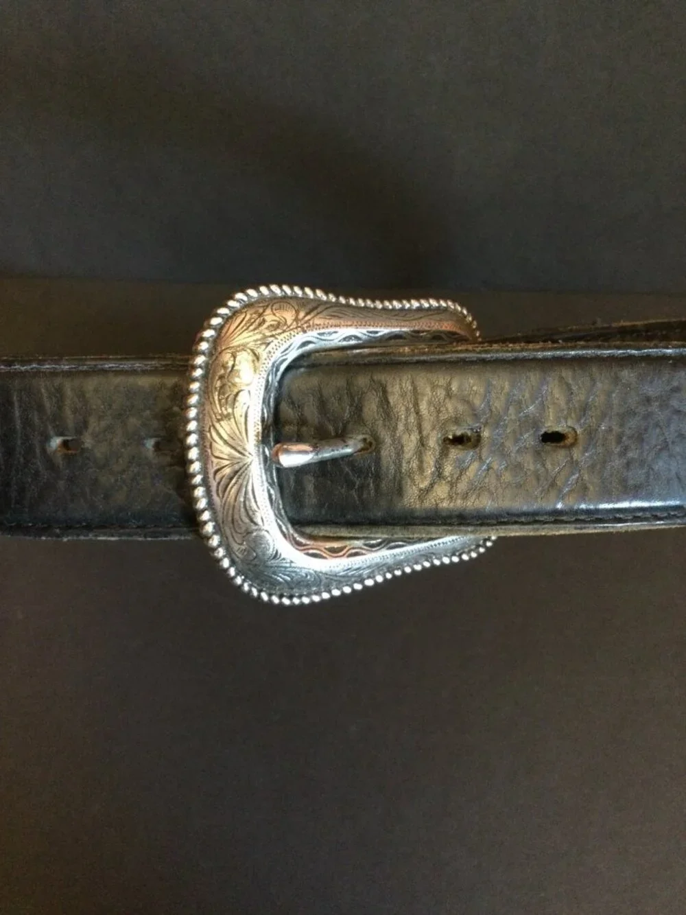 Vintage Wrangler Mens Western Top Grain Leather Belt Size 34 Southwestern Aztec